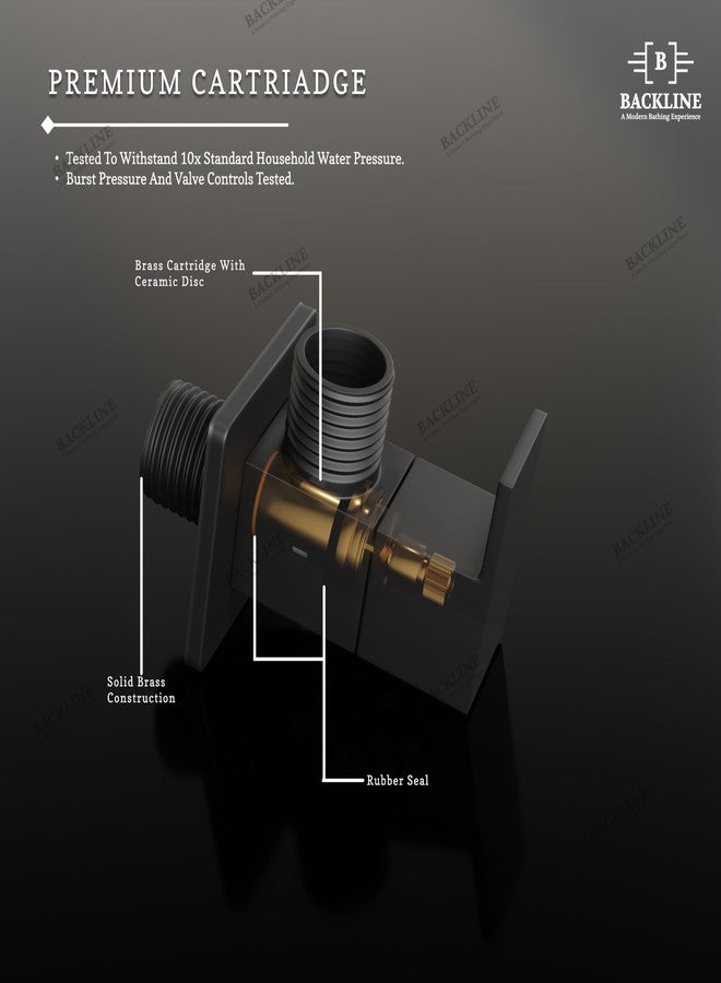 B BACKLINE صمام زاوية نحاسي خلفي للحمام | عبوة من قطعتين | نحاس صلب 100%، شديد التحمل، مانع للتسرب | صمام زاوية إيقاف | صمام أحادي الاتجاه، مثالي للاستخدام في الحمام والمرحاض والمطبخ (أسود مطفي) - Image 5